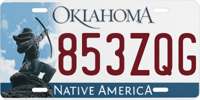 OK license plate 853ZQG