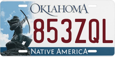 OK license plate 853ZQL