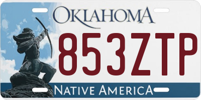 OK license plate 853ZTP