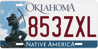 OK license plate 853ZXL