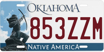 OK license plate 853ZZM