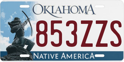 OK license plate 853ZZS