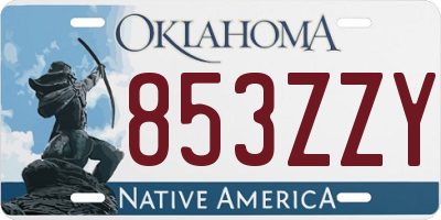 OK license plate 853ZZY