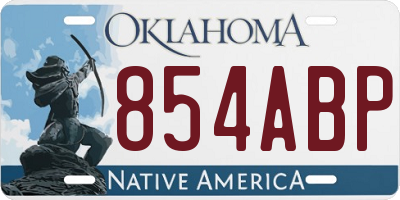 OK license plate 854ABP