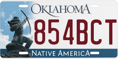 OK license plate 854BCT