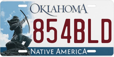 OK license plate 854BLD