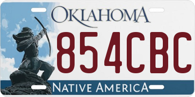 OK license plate 854CBC