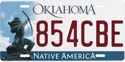 OK license plate 854CBE