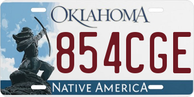 OK license plate 854CGE