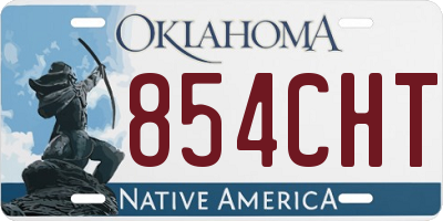 OK license plate 854CHT