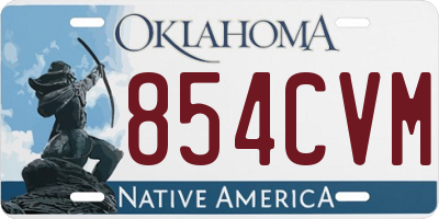 OK license plate 854CVM