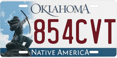 OK license plate 854CVT