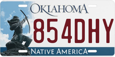 OK license plate 854DHY