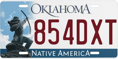 OK license plate 854DXT