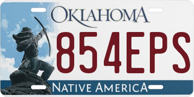 OK license plate 854EPS