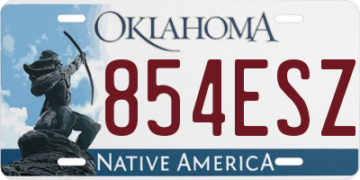 OK license plate 854ESZ