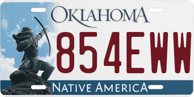 OK license plate 854EWW