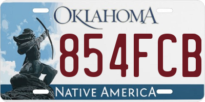 OK license plate 854FCB