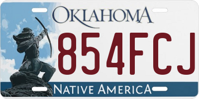 OK license plate 854FCJ