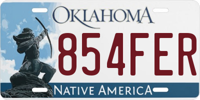 OK license plate 854FER