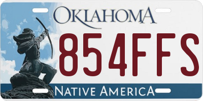 OK license plate 854FFS