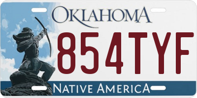 OK license plate 854TYF