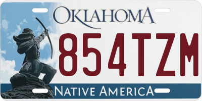 OK license plate 854TZM