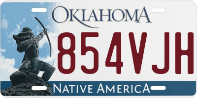 OK license plate 854VJH