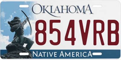 OK license plate 854VRB