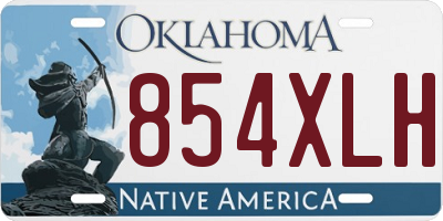 OK license plate 854XLH