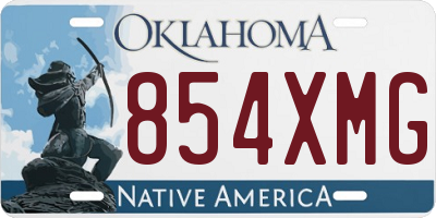 OK license plate 854XMG