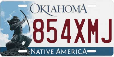 OK license plate 854XMJ