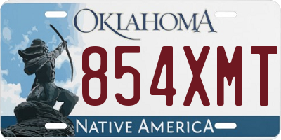 OK license plate 854XMT
