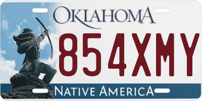 OK license plate 854XMY