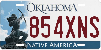 OK license plate 854XNS