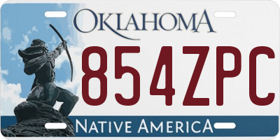 OK license plate 854ZPC