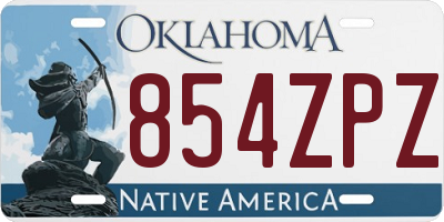 OK license plate 854ZPZ