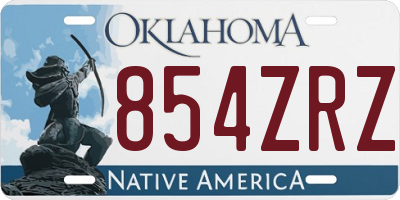 OK license plate 854ZRZ