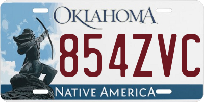 OK license plate 854ZVC