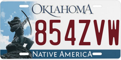 OK license plate 854ZVW