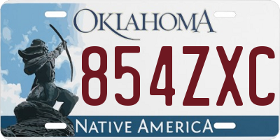 OK license plate 854ZXC