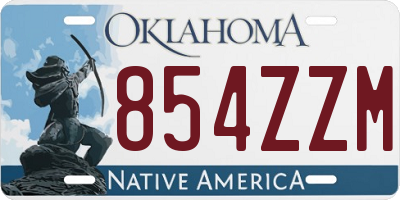 OK license plate 854ZZM