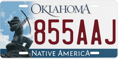 OK license plate 855AAJ