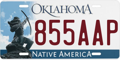 OK license plate 855AAP