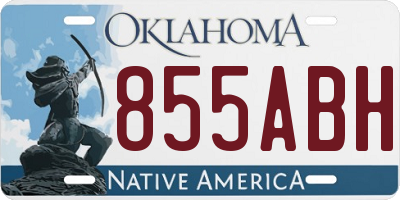 OK license plate 855ABH