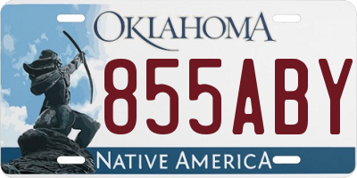 OK license plate 855ABY
