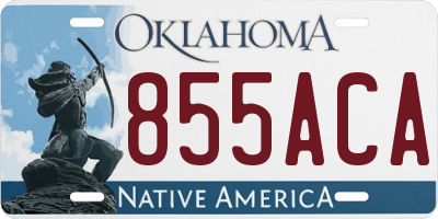 OK license plate 855ACA