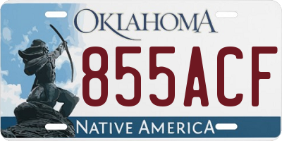 OK license plate 855ACF
