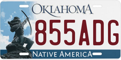 OK license plate 855ADG