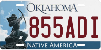 OK license plate 855ADI